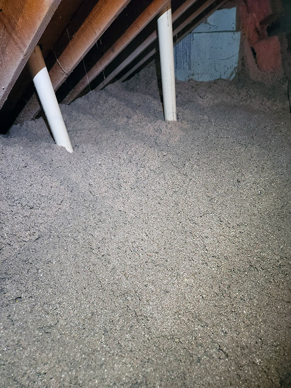 Attic Insulation - Photo of attic before.